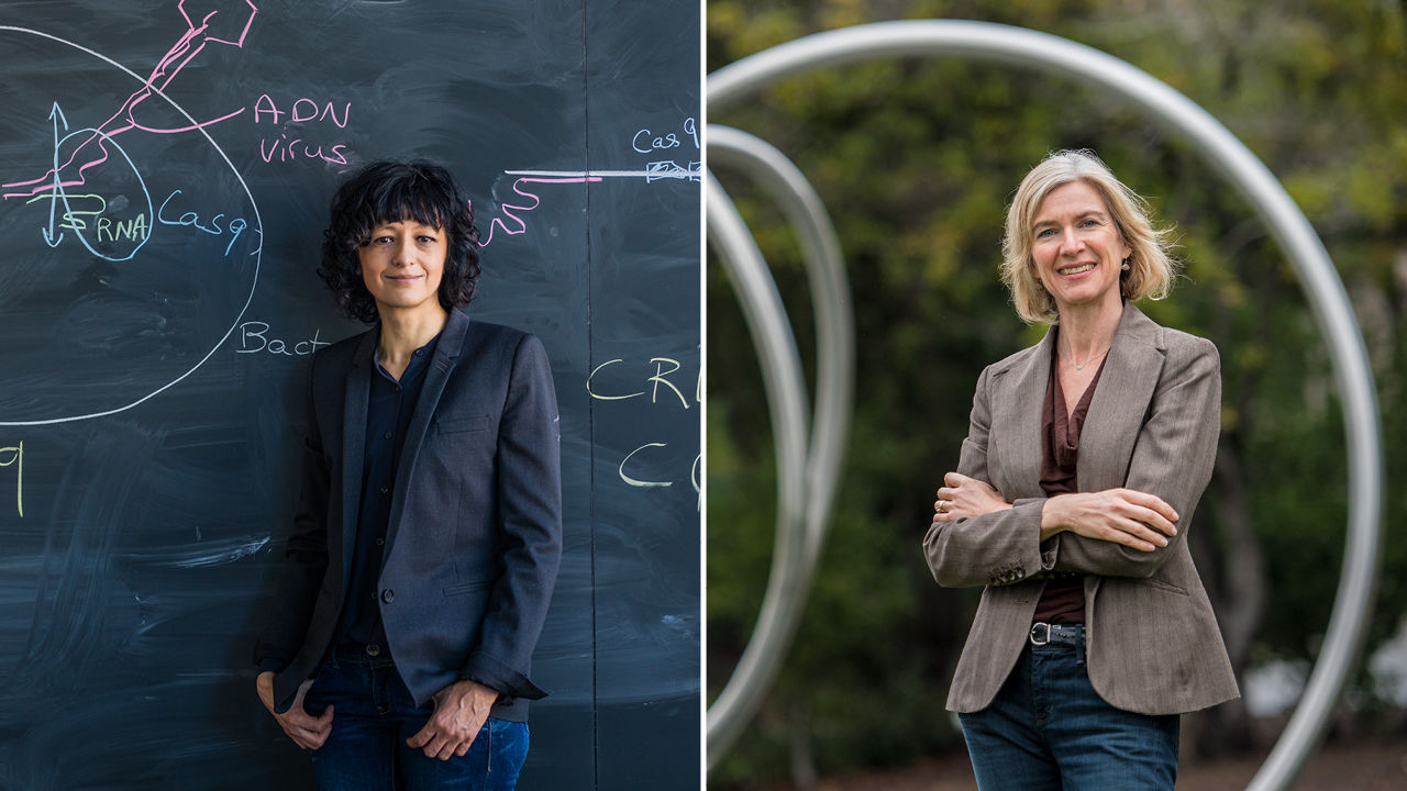 Emmanuelle Charpentier (left) and Jennifer Doudna (right) won this year’s chemistry Nobel for the development of a powerful way to change DNA. (LEFT TO RIGHT): © PETER RIGAUD C/O SHOTVIEW ARTISTS; DEANNE FITZMAURICE